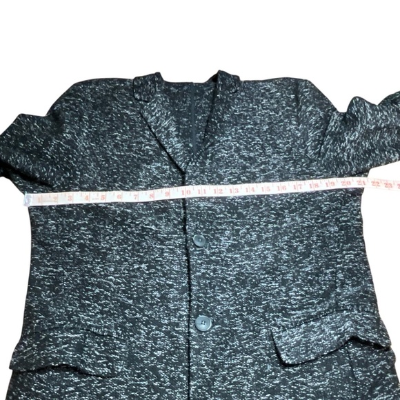 SIMONS Imported From Italy Cotton Blend Unlined Long Line Button Front Blazer M - Picture 6 of 10